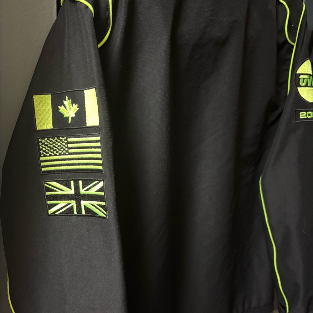 OVO Black and Neon Green Lightweight Jacket